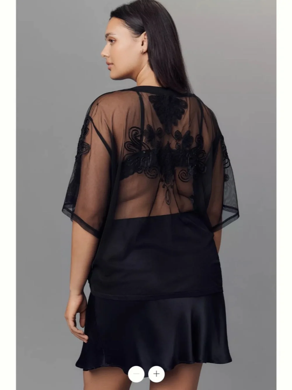 By Anthropologie Sheer Mesh Top - Picture 6 of 7